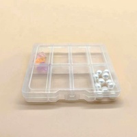 Boîte de rangement transparente amovible en plastique organisateur 8 compartiments