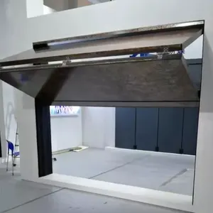 2022 novo design moderno de alta qualidade, seguro e bonito automático dobrável perspectiva de vidro porta da garagem