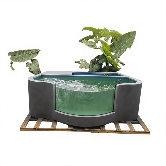 Factory Direct Custom Modern 304 Stainless Steel Fish Pond, Indoor & Outdoor Aquarium with Rockery Curved Design
