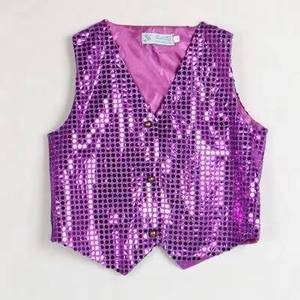 Children Shinny <b>Sequined</b> Suit Vest Stage Performance Party Costume Jazz Hip-hop Dancing Wear <b>Jacket</b> Waistcoat for Boys Girls - Product Image 6