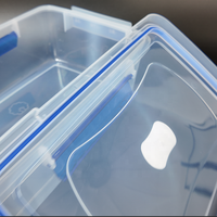Boîte de conservation alimentaire en plastique transparent avec couvercle hermétique, récipient de préparation pour restaurant, pour réfrigérateur, organisation de la cuisine