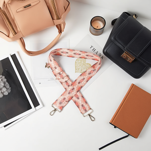 Cinghia in tessuto da 5 cm a quadretti rosa chiaro per accessori borse - Product Image 2