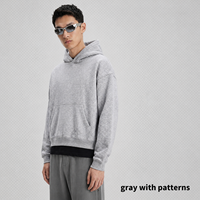 Sweat à capuche en molleton épais tendance 355g pour homme, coupe oversize et carrée, style streetwear, vente en gros, couleur personnalisable