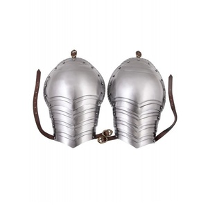 Épaulettes gothiques en acier de haute qualité, paire de protège-épaules, armure de chevalier faite à la main, armure métallique décorative portable, finition premium - Product Image 1