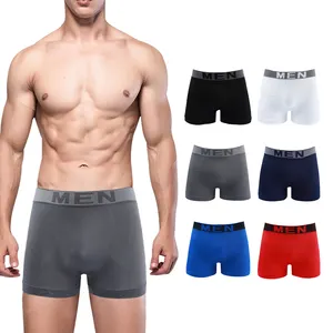 UOKIN Seamless boxers underwear men white cheap underpants comfort breathable cozy solid color black blue mens briefs A0245