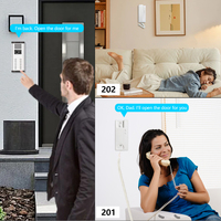 Sistema de timbre Apartamentos Decodificador de 2 cables Sistemas de intercomunicación de audio de intercomunicación de apartamento innecesarios para 12 edificios de apartamentos