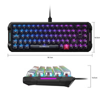 DarkBeacon Blade 68-Key UK Layout ISO Mechanical Keyboard Hot-Swappable Gasket Mount RGB Silent Wired USB-C Gaming Keyboard