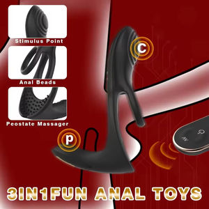 Nuevo Producto: Anillo Vibrador Doble para Parejas, de TPE, con Retraso de Resonancia, para Masaje del Perineo y Estimulación del Punto G - Product Image 2