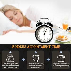 스마트 터치스크린 다단계 조절 토스터 800W 고출력 304 스테인리스 재질 해동 재가열 기능 가정용 - Product Image 6