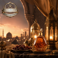 Huile de parfum sur le thème du Ramadan, ensemble de parfums personnalisés, ambre chaud, unisexe, flacon en verre cristal, marque privée