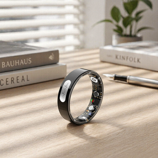 Cross-border Smart Ring Heart Rate Blood Oxygen Sleep Tracking; ECG-Based AI Analysis; Fitness Step Counting; Magnetic Charging;