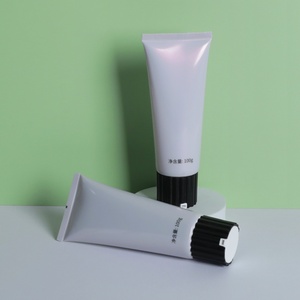 Wholesale Custom Logo Printed 50ml 100g PE Blank <b>White</b> Tube Eye Cream Container <b>Screw</b> Flip Cap Empty Skin Care Container - Product Image 4