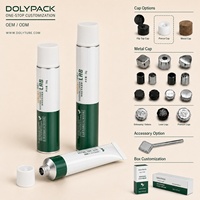 Tube d'emballage personnalisable en aluminium pour produits pharmaceutiques, onguents, gels, lotions, avec bouchon à vis et embout métallique, pour soins de la peau