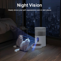 Distributeur automatique de nourriture pour animaux de compagnie avec double caméra 1080P, 3L, WiFi intelligent, application Tuya, alimentation quantitative programmée, distributeur automatique de nourriture pour chiens et chats