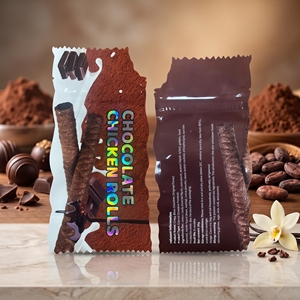 Bolsa de embalaje personalizada para frutos secos, bolsa de plástico irregular con cierre hermético, bolsa especial con forma especial para refrigerios de chocolate - Product Image 3