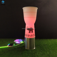 Tambour de nuit interactif électronique pour aire de jeux extérieure Tambour optique dynamique RVB Lumières d'éclairage paysager pour parc d'attractions