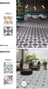 Moroccan Glazed Ceramic Tiles 300x300mm Decorative Floor and Wall Tiles for Interior School and Villa Use - Product Image 2