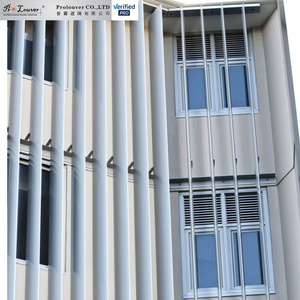 Revestimiento en polvo Horizontal Vertical Aerofoil Louver Aluminio con forma ovalada para <span class=keywords><strong>fachadas</strong></span> - Product Image 6