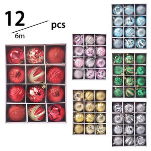 Set of 12 Shatterproof 6cm Christmas Tree <strong>Baubles</strong> Decorative Hanging Balls Wedding Party Holiday Home Decorations Packaged Box - Product Image 4