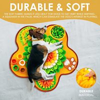 Neue Hunde-Schnüffelmatte in Blumenform, Langsam-Fütterungs-Spieldecke, Puzzle-Teppich, Nasenarbeit-Schnüffelmatte für Hunde