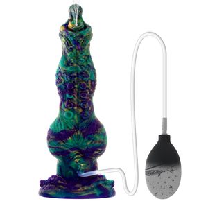 Canavar Squirting yumuşak silikon yapay <span class=keywords><strong>Penis</strong></span> vantuz köpek düğüm <span class=keywords><strong>Penis</strong></span> yetişkin seks gerçekçi Tentacle Masturbator oyuncak - Product Image 1