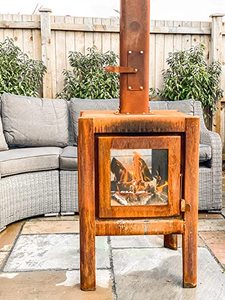 Grill barbecue feu d'extérieur, poêle à bois avec cheminée, meilleure vente - Product Image 2