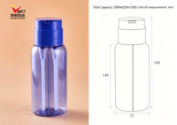 Bouteille PET à deux compartiments de 500 ml avec impression sérigraphique personnalisée en or, double pompe, contenant pour produits capillaires liquides