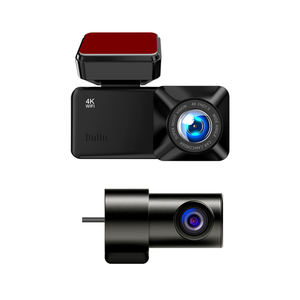 กล้องติดรถยนต์ 4K แบบสองช่องทางพร้อมหน้าจอ IPS ขนาด 3.16 นิ้ว WiFi GPS H.265 มุมกว้าง 170 องศา มองเห็นในเวลากลางคืน พร้อมระบบตรวจจับการจอด - Product Image 1