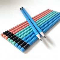 Perlengkapan Sekolah Pensil HB/2B 7.5 Inch Penghapus Plastik Bentuk Heksagonal Isi 2.2mm 12pcs Kemasan untuk Kantor Hotel Alat Tulis Anak