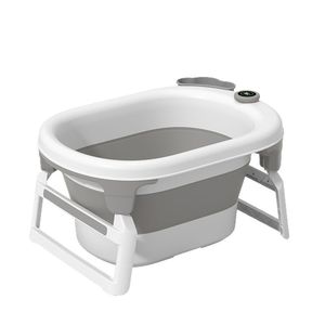 Baignoire Bébé Grande Pliable en Plastique à Corps Droit avec Contrôle de Température 0-12 Mois Multifonctionnelle pour Usage Domestique - Product Image 2