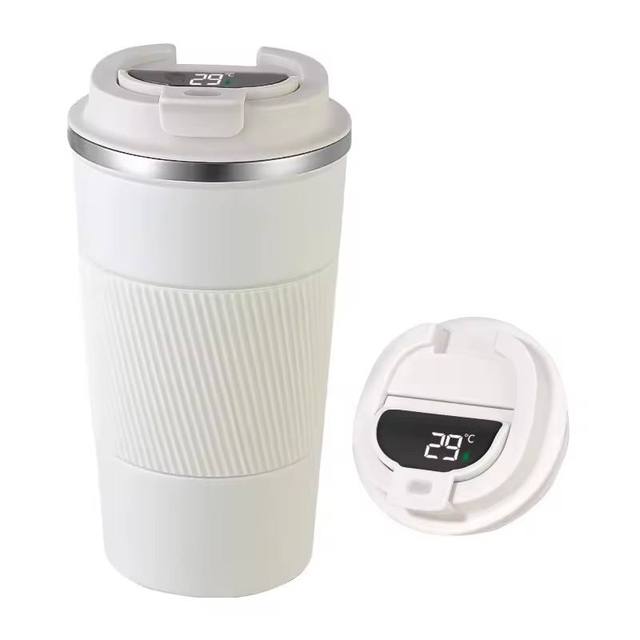 Smart Coffee Cup LED Temperature Display Coffee Mug Reusable Hot Cold Insulated Stainless Steel Tumbler Car Travel Business Gift
