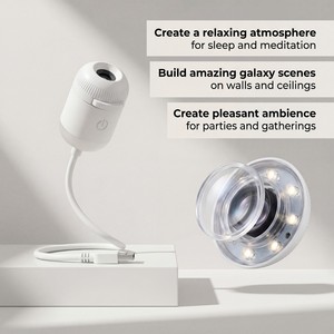 <span class=keywords><strong>Projecteur</strong></span> de Projection Veilleuse avec Fonction Ciel Étoilé RGB, Alimentation USB, LED Blanc Chaud, Contrôle de Luminosité pour Chambre à Coucher - Product Image 4