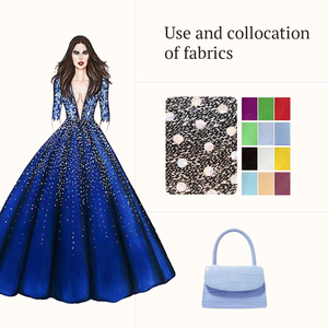 Tela de malla de lentejuelas de lujo personalizada más vendida, tela bordada de lentejuelas de perforación caliente clásica para vestidos de espectáculo - Product Image 3