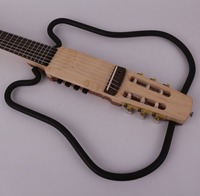 NAOMI Silent Nylon String Headless Classic Built in Effect Travel Portable Fold Foldable Electric Classical Guitar Guitare Guite