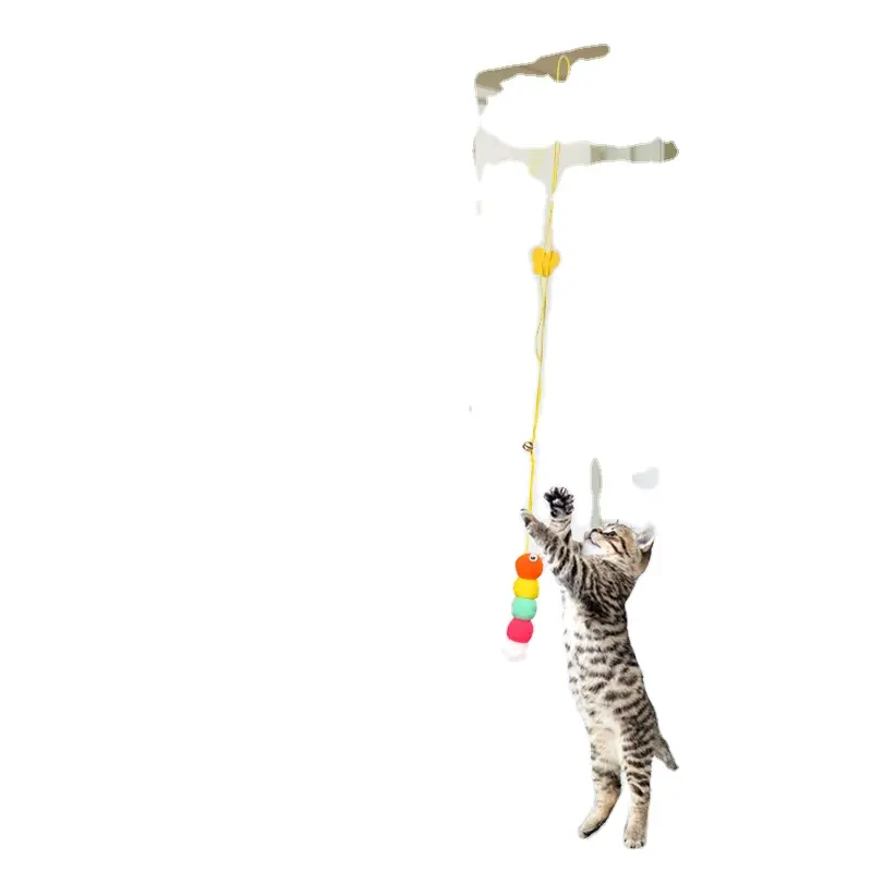 New Product Self-Amusement Tool for Pets Cat Stretching Swing Door-Hanging Cat Toy Stick