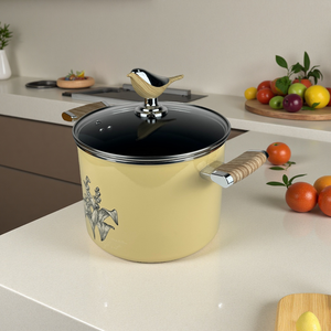 Olla de Cocina Esmaltada Antiadherente de Alta Calidad con Tapa, Capacidad de 7L, Modelo Bellflower - Product Image 5