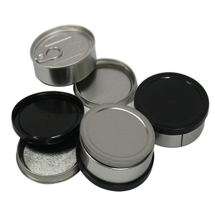 Air Tight Small Round Metal Tin Cans For Food Hand Seal Tin Box