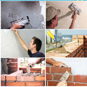 Ensemble de truelles crantées professionnelles en acier inoxydable pour l'installation de carreaux et l'épandage de mortier dans les projets de construction - Product Image 4