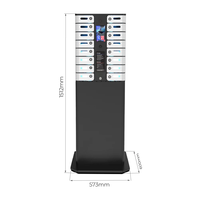 Estación de Carga Rápida para Teléfonos Móviles Y2Power MAX de 16 Compartimentos, Opcional con Soporte de Base Completa y Pantalla Superior