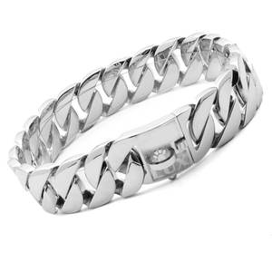 निर्माता समायोज्य बुलडॉग श्रृंखला 42mm सभी आकार चांदी कुत्ते की चेन - Product Image 2