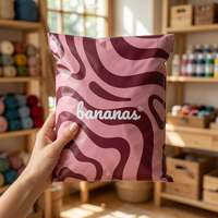 Sac d'expédition en plastique rose de luxe personnalisé, épais et imperméable, pour la logistique et l'emballage en gros des chaussettes