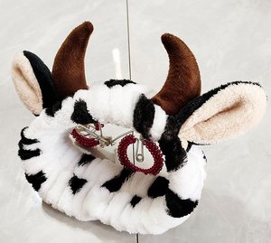 批发可爱发带甜美牛头带化妆洗脸面部头带牛角女女孩 - Product Image 1