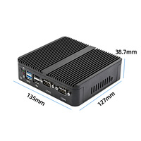 Servidor Industrial de Doble LAN 2*COM, Mini PC de Bajo Consumo con Procesador N2940, Router Firewall OPNSense, Chasis Industrial Personalizado