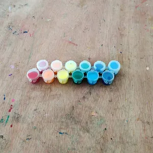 3ml Mini Strips Behälter Lagerung Acrylfarben Topf zum Malen Zeichnen