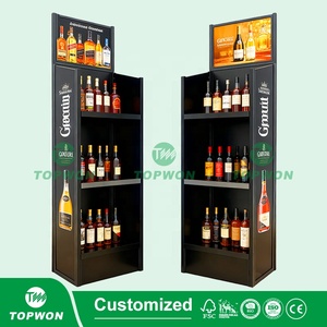 Custom Retail Store Metal <strong>Display</strong> <strong>Rack</strong> 3 Tier Metal <strong>Display</strong> Stand Wine Whisky Vodka Beer Beverage Metal <strong>Display</strong> <strong>Rack</strong> - Product Image 3