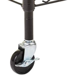 Porte-vêtements à double niveau Alera en fil métallique, gain de place, en acier noir, avec cintres pour usage domestique - Product Image 6