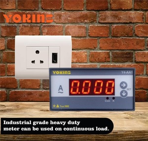 Ampèremètre numérique Yokins Y7-AA1 True RMS 5A/1A AC CT sélectionnable, 10A direct, compteur de panneau 72x72mm, garantie 1 an - Product Image 1