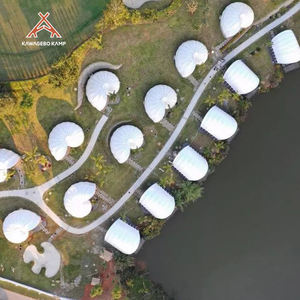 Кавагебо Камп 43 ㎡   Элитная палатка-шатер для глэмпинга и отелей, 750 г, из ПВДФ, в форме ракушки, высокого качества, на заказ - Product Image 5