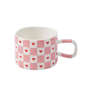 Ins Style Heart Ceramic Mug Cute Coffee Cup for Couple Gift - Product Image 5