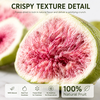 Figues séchées congelées en vrac OEM, moitiés entières, croustillantes, sucrées, sans sucre ajouté, vertes, roses, naturelles, 10 kg